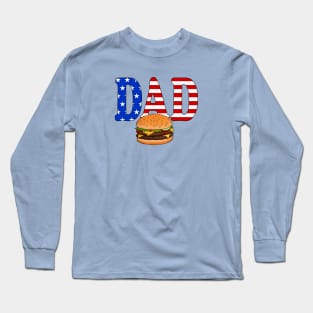 All American DAD Cheeseburger T Long Sleeve T-Shirt